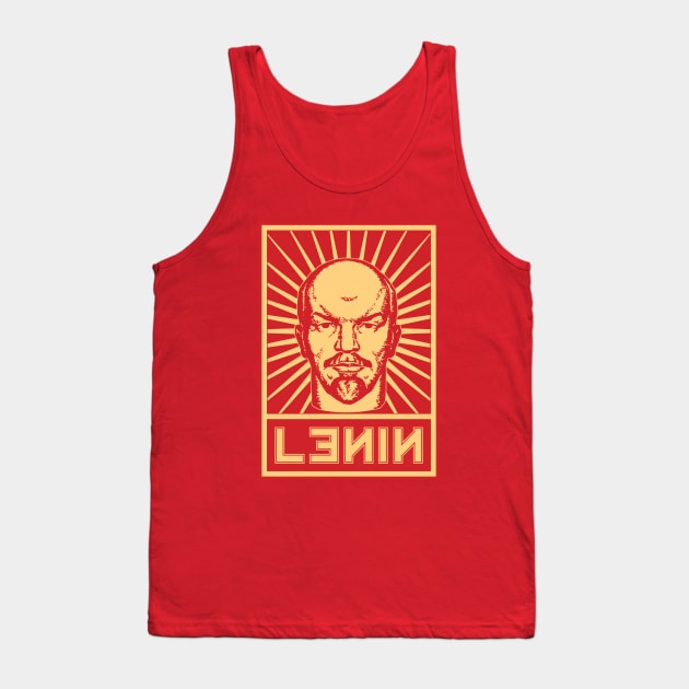 Vintage Lenin Soviet Propaganda Tank Top by Beltschazar